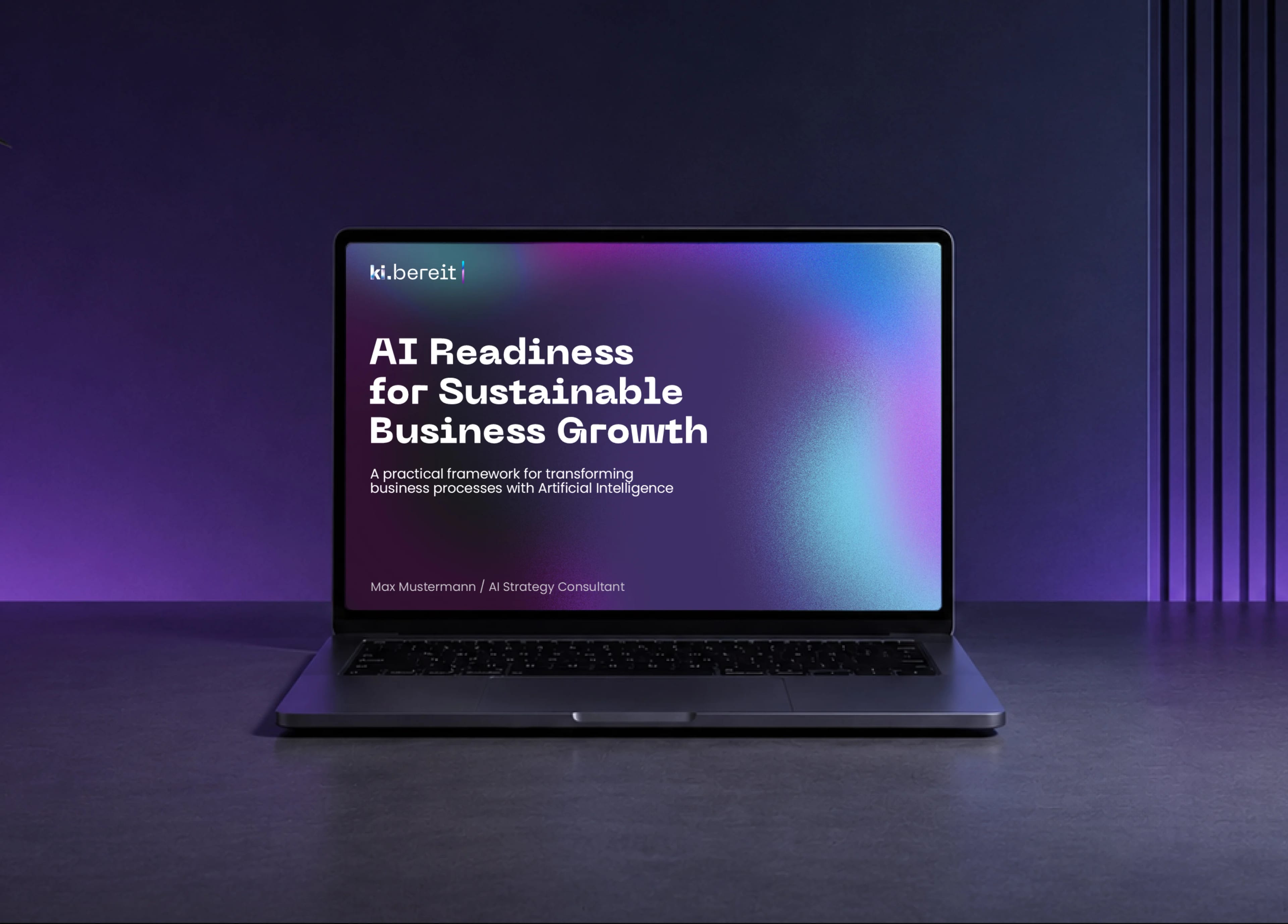ki.bereit — presentation system for an AI consultancy