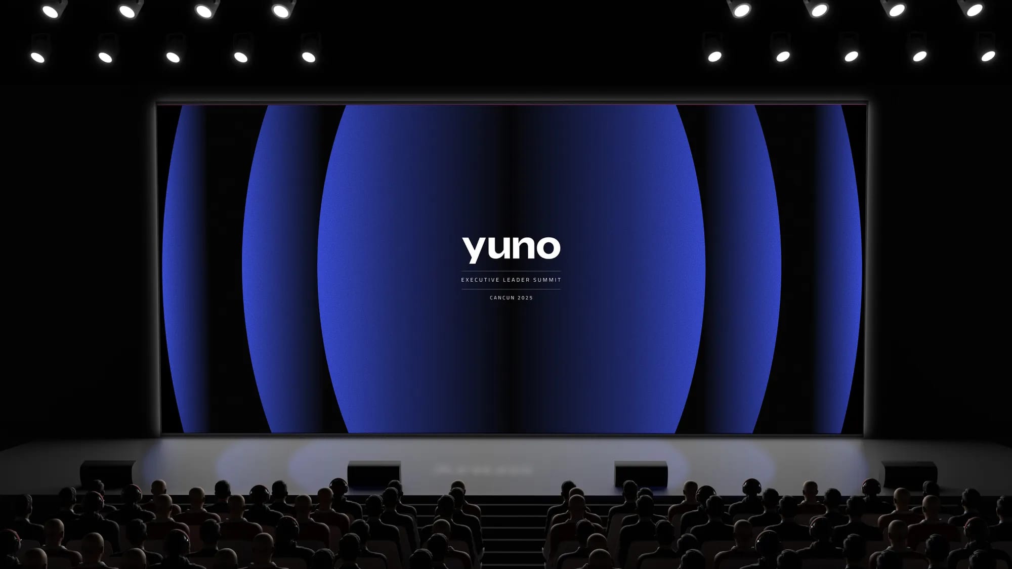 Summit applications — venue branding, print, and motion